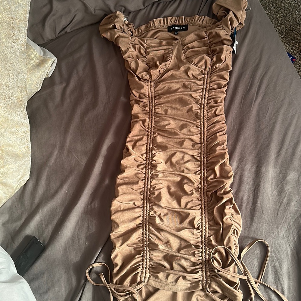 Tan Parisian dress